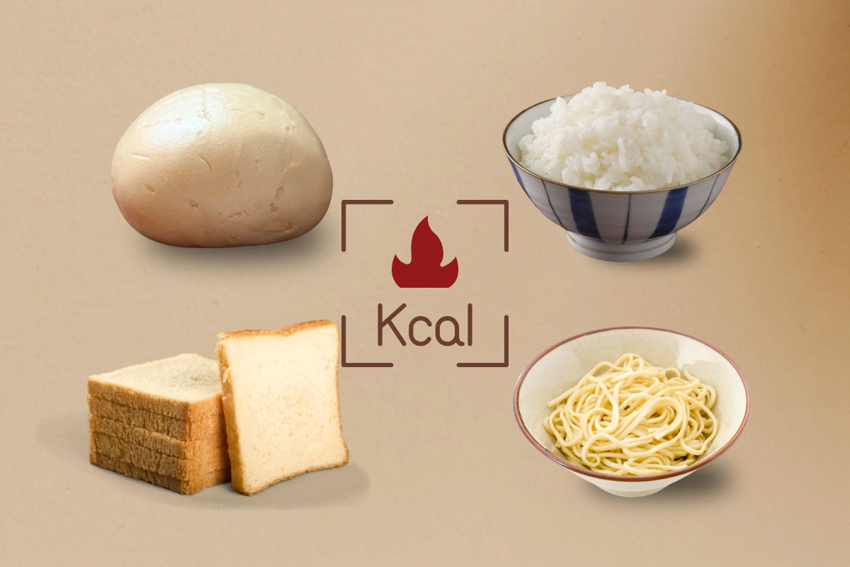 老麵饅頭與白飯麵包麵條的熱量營養比較